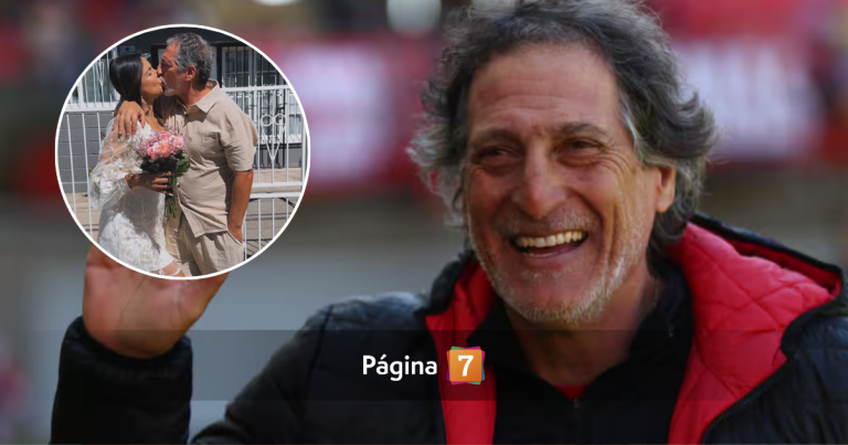 Mario Salas sorprendió al casarse con Nathalie Pizarro, su pareja  18 años menor