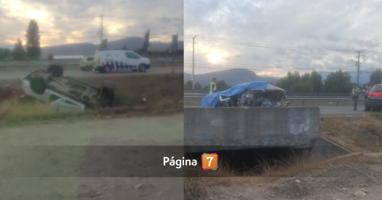 Funcionario de la FACh y su hija de 7 años mueren tras choque en Ruta 5 Sur