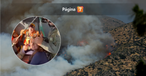 Rescate en medio del fuego: senderista quedó atrapada por incendio en Las Condes