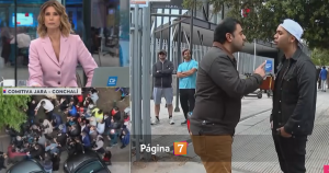 Captan insólita pelea afuera de local de votación en Lo Barnechea: "Se agarraron a puñetazos"