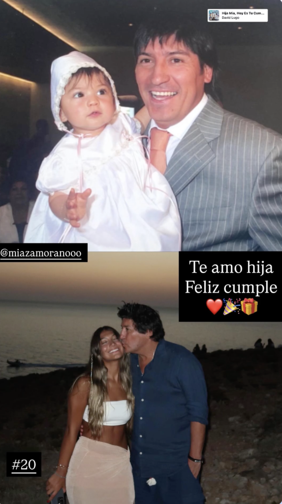 Iván Zamorano celebrando a su hija