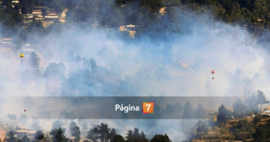 Un incendio forestal registrado la tarde de este viernes en la ruta que une Chol Chol con Galvarino