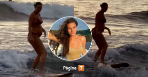 Surfeando embarazada: el video de Tita Ureta que generó opiniones divididas en redes sociales