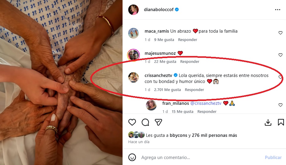 Cristián Sánchez y el último adiós a su suegra, Rose Marie Fonck