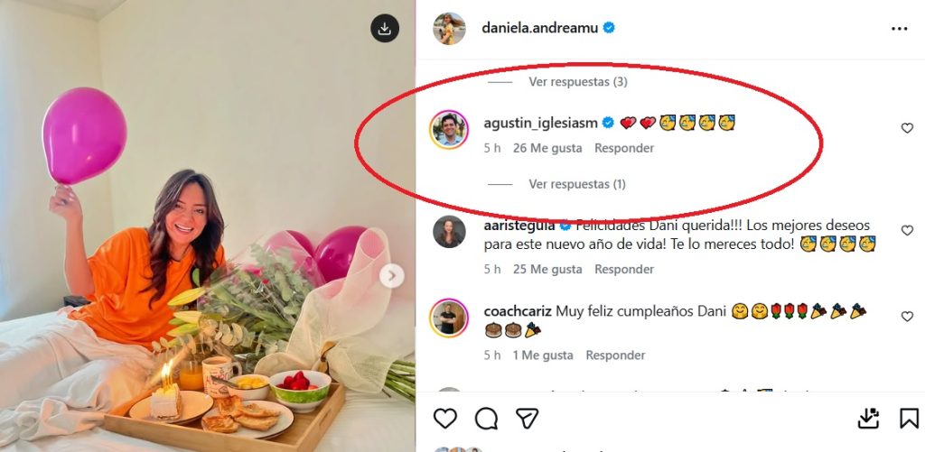 Daniela Muñoz cumplió 32 años y su pareja, Agustín Iglesias tuvo tierna reacción en redes