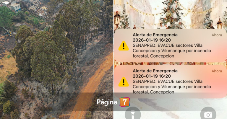 Nueva evacuación en Penco y Concepción: Senapred activa alerta SAE por incendios forestales