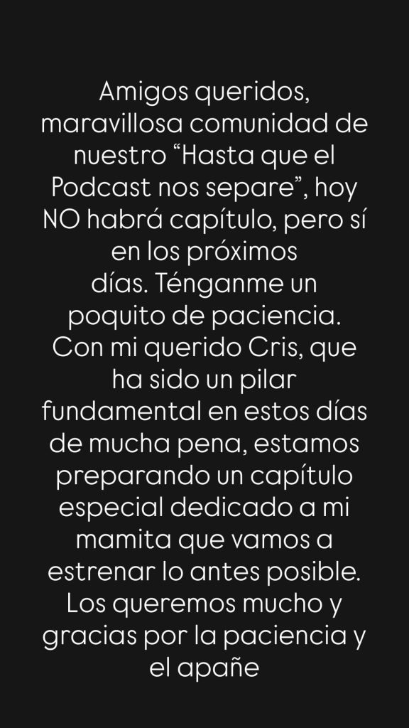 La decisión de Diana Bolocco sobre su pódcast con Cristián Sánchez tras duelo: "Los queremos"