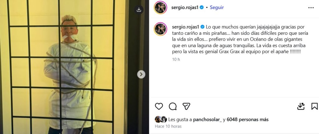 La irónica publicación de Sergio Rojas tras polémica con familia Araneda-Vacarezza