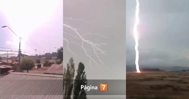 Relámpagos iluminan el Biobío: habitantes capturan los intensos registros de la tormenta eléctrica