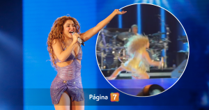 Caída de Shakira en El Salvador