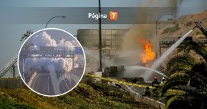 Difunden registros del momento preciso de la dramática explosión de camión en autopista de Renca