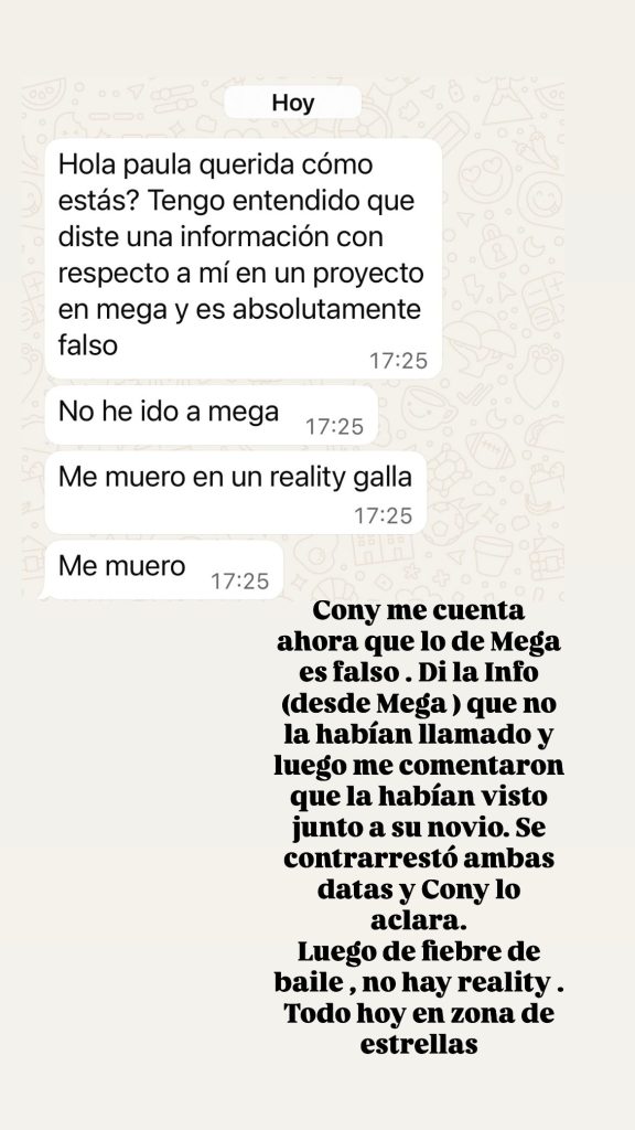 ¿Cony Capelli se va un reality a Mega? La verdad tras la supuesta jugada televisiva de la bailarina