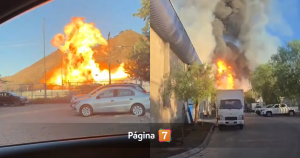 Los crudos registros tras explosión en Renca: habría sido por accidente de camión