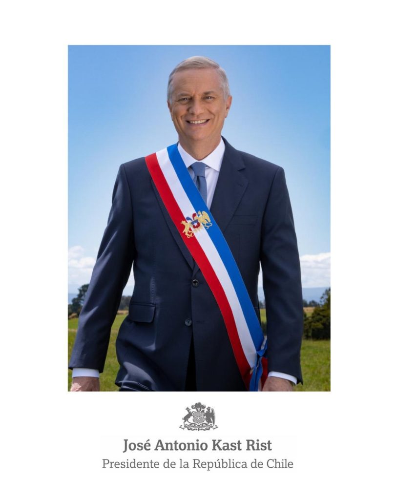 Fotografía oficial de José Antonio Kast