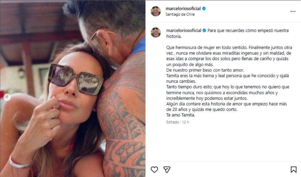 Marcelo Ríos confirma romance con Tamara Cornejo