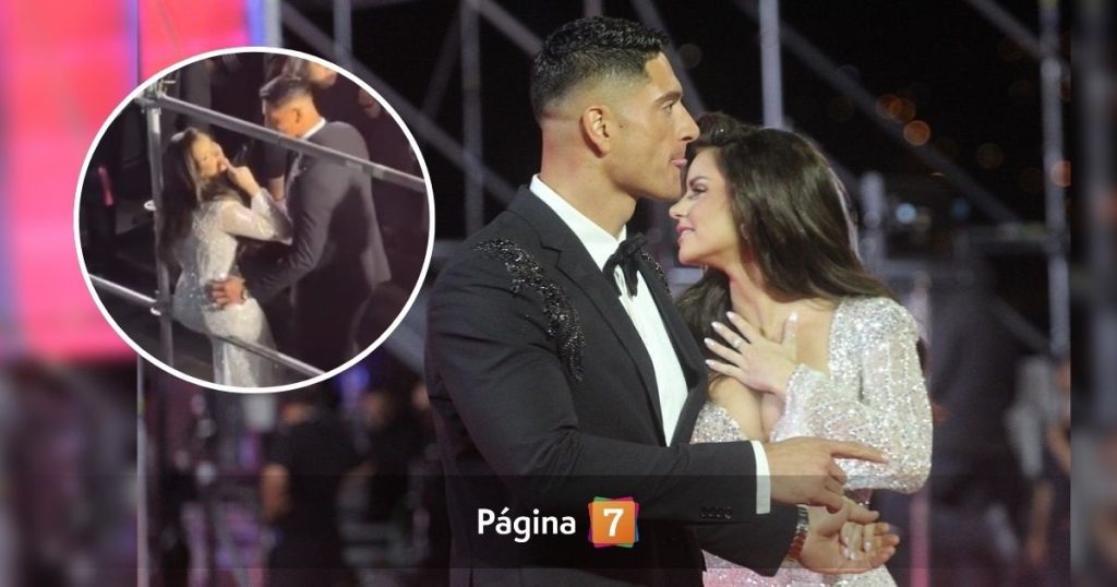La llamativa reacción de Emilia Dides y Sammis Reyes a especial grito del público en Gala de Viña